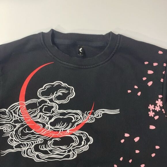 Koisea Sukajan-Style Tiger Embroidered Black Sweatshirt Unisex Sz M - Picture 3 of 8